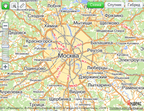 Карта Москвы И Области Фото